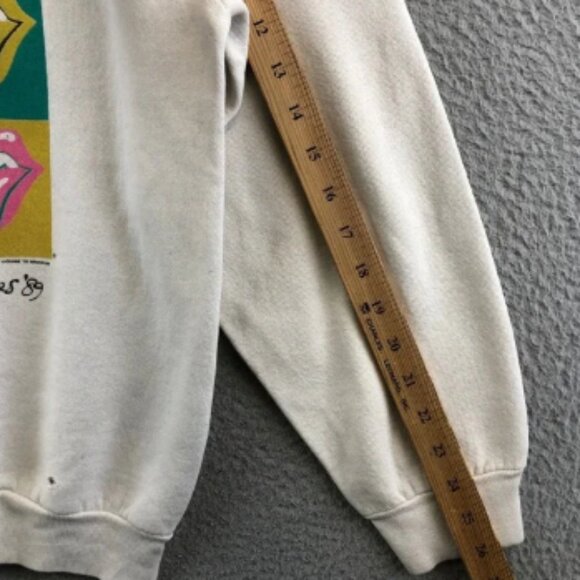 Vintage 1989 Rolling Stones North American Tour Andy Warhol Sweatshirt Size L - Picture 9 of 13
